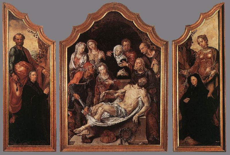 HEEMSKERCK, Maerten van Lamentation of Christ sg Spain oil painting art